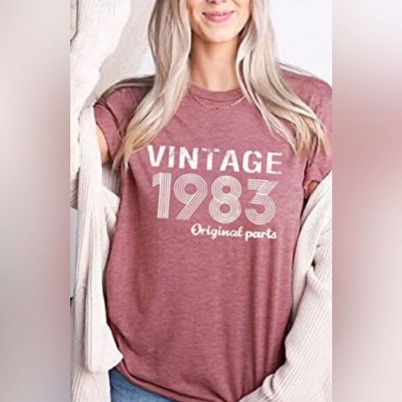 NWOT Women’s Heather Red Graphic Tank Top “Vintage 1983 Original Parts” - 2XL - Picture 2 of 5